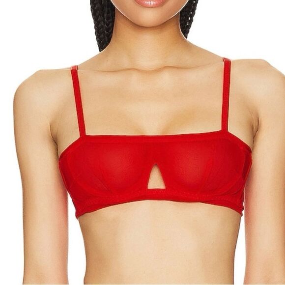 Free People HAH Wired Bra Red - Picture 1 of 6